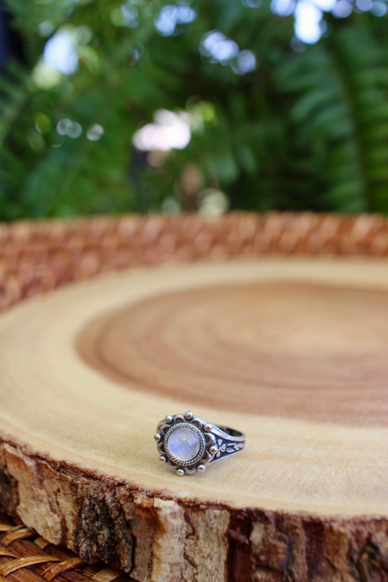 Moonstone Adjustable Gemstone Ring