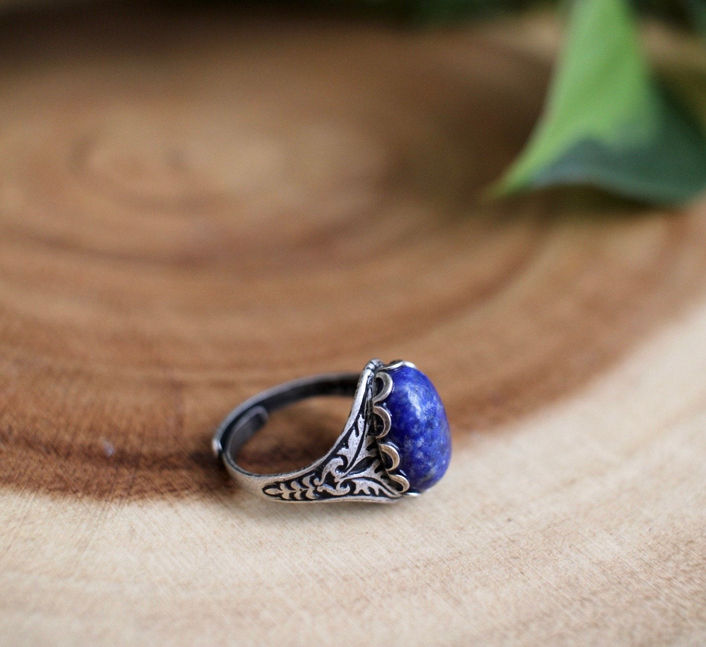 Lapis Lazuli Adjustable Gemstone Ring