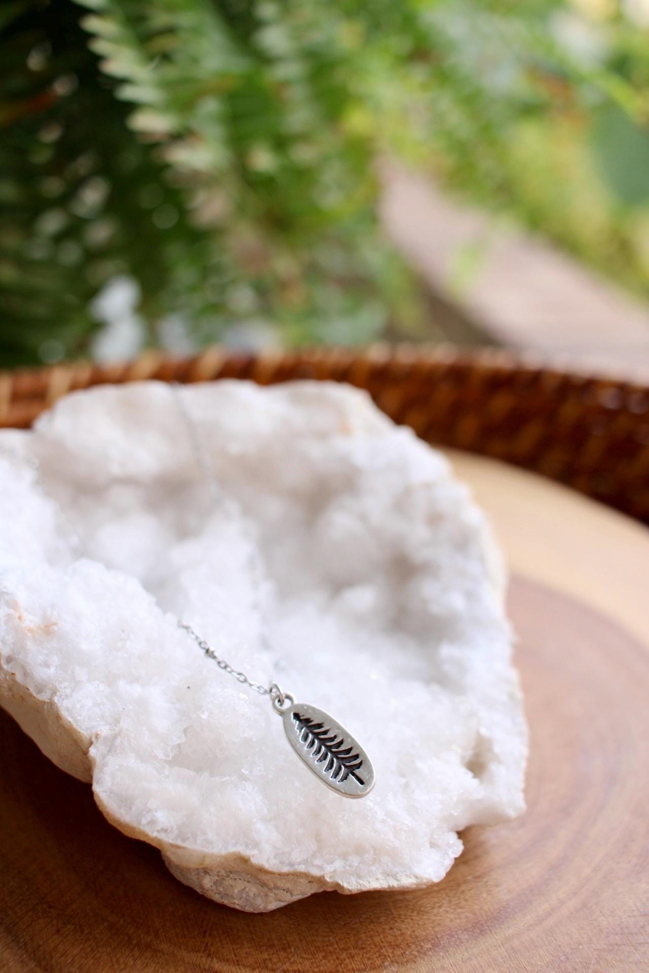 Dainty Silver Pine Tree Charm Necklace
