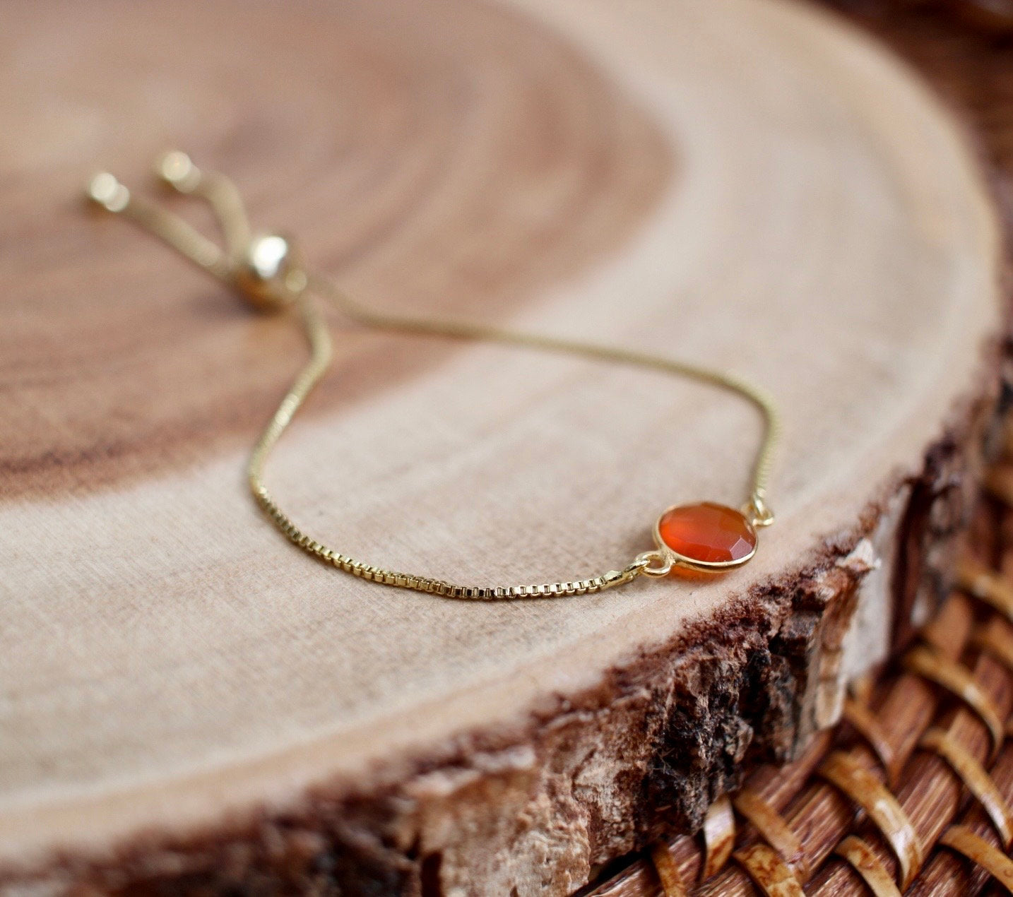 Dainty Carnelian Bracelet