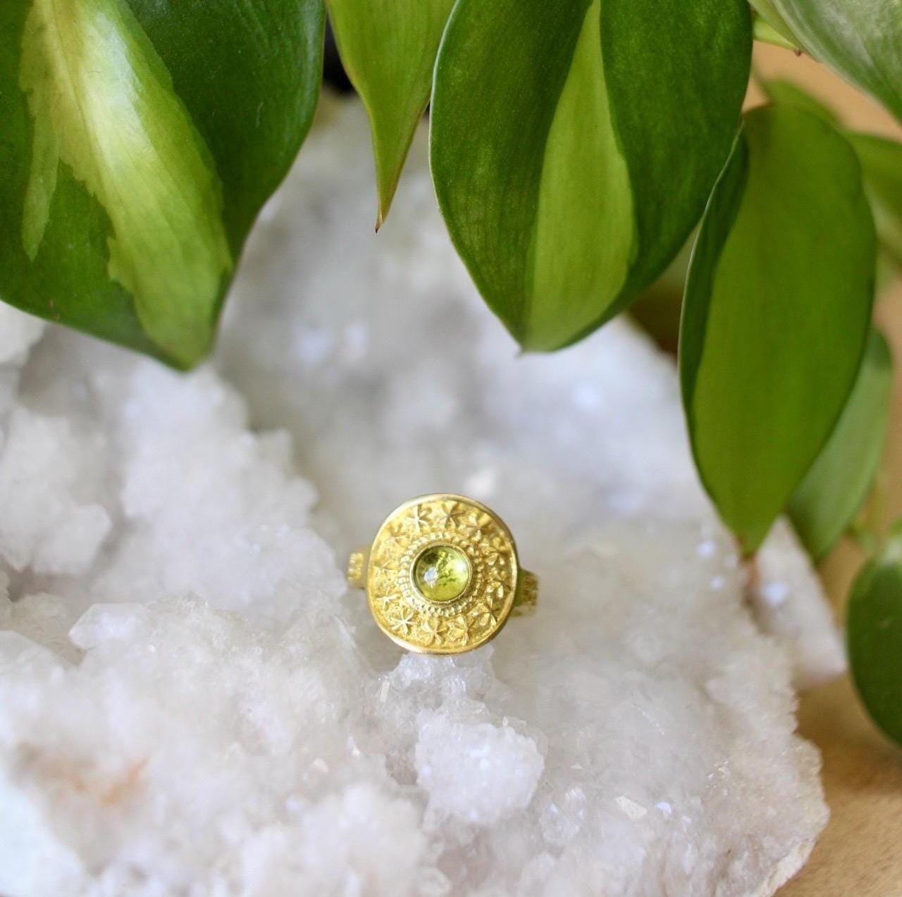 Peridot Statement Ring