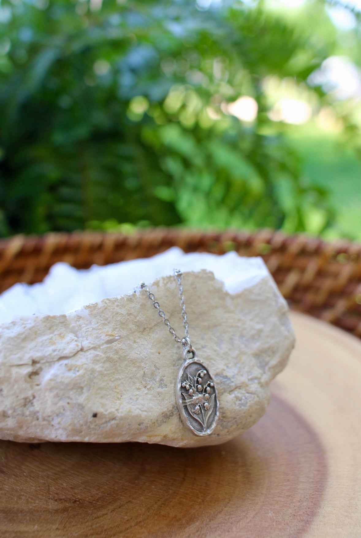 Lily of the Valley Flower Charm Necklace