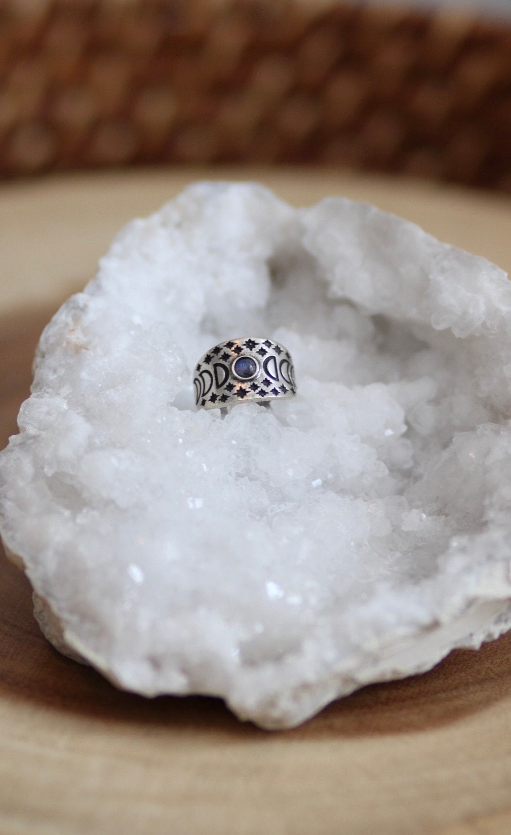 Moonstone Moon Phases Ring