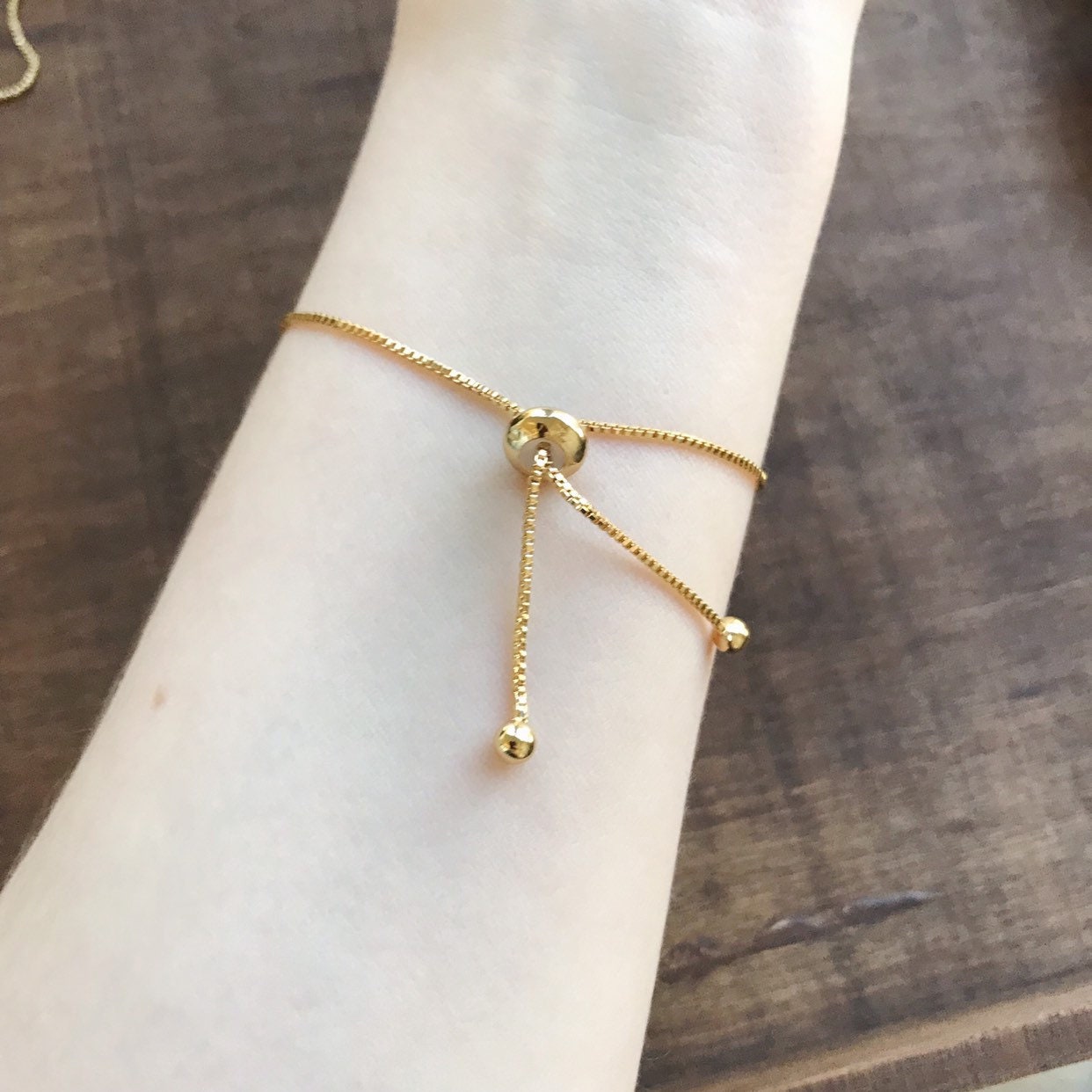 Dainty Gold Pyrite Bracelet