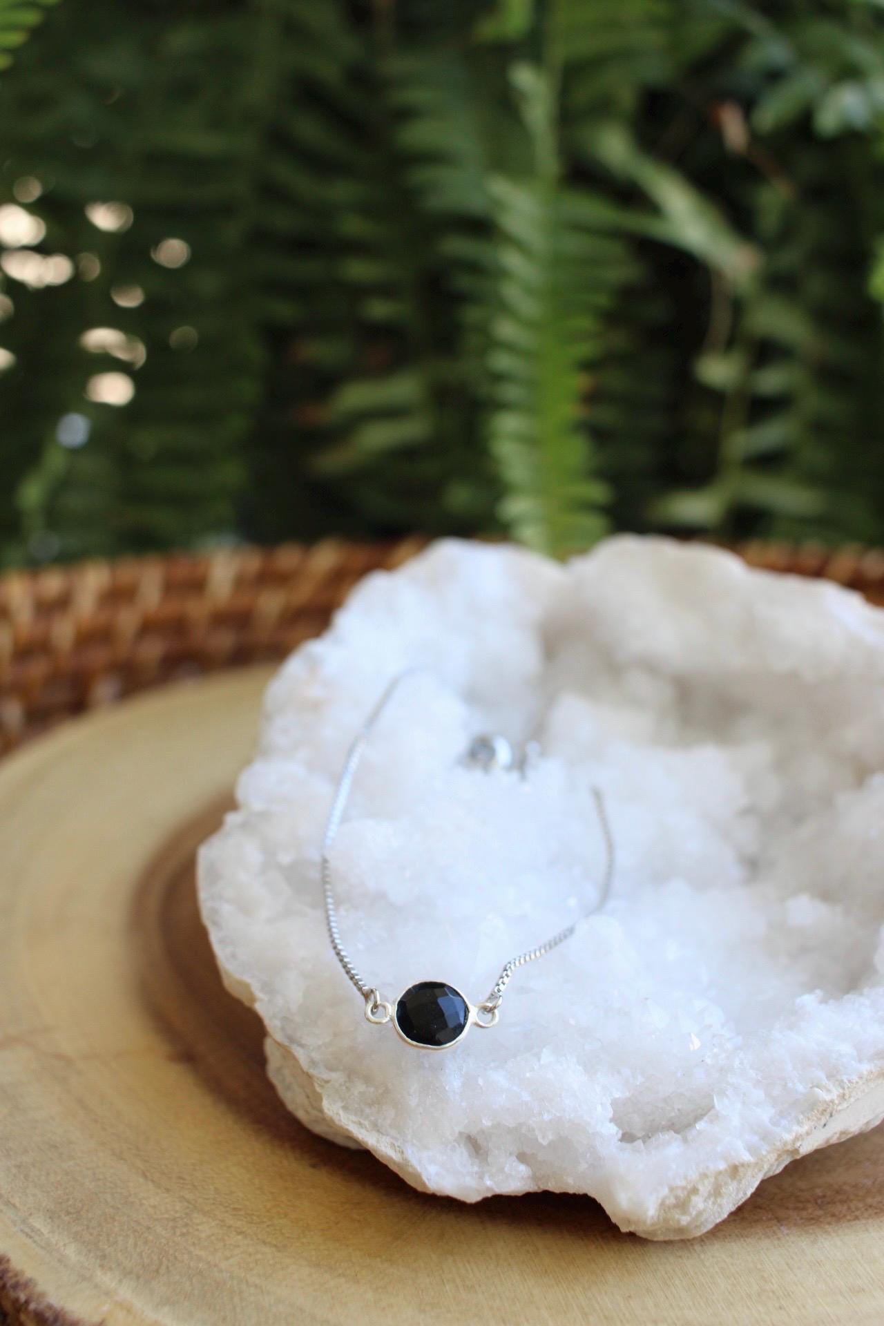 Black Onyx Silver Bracelet