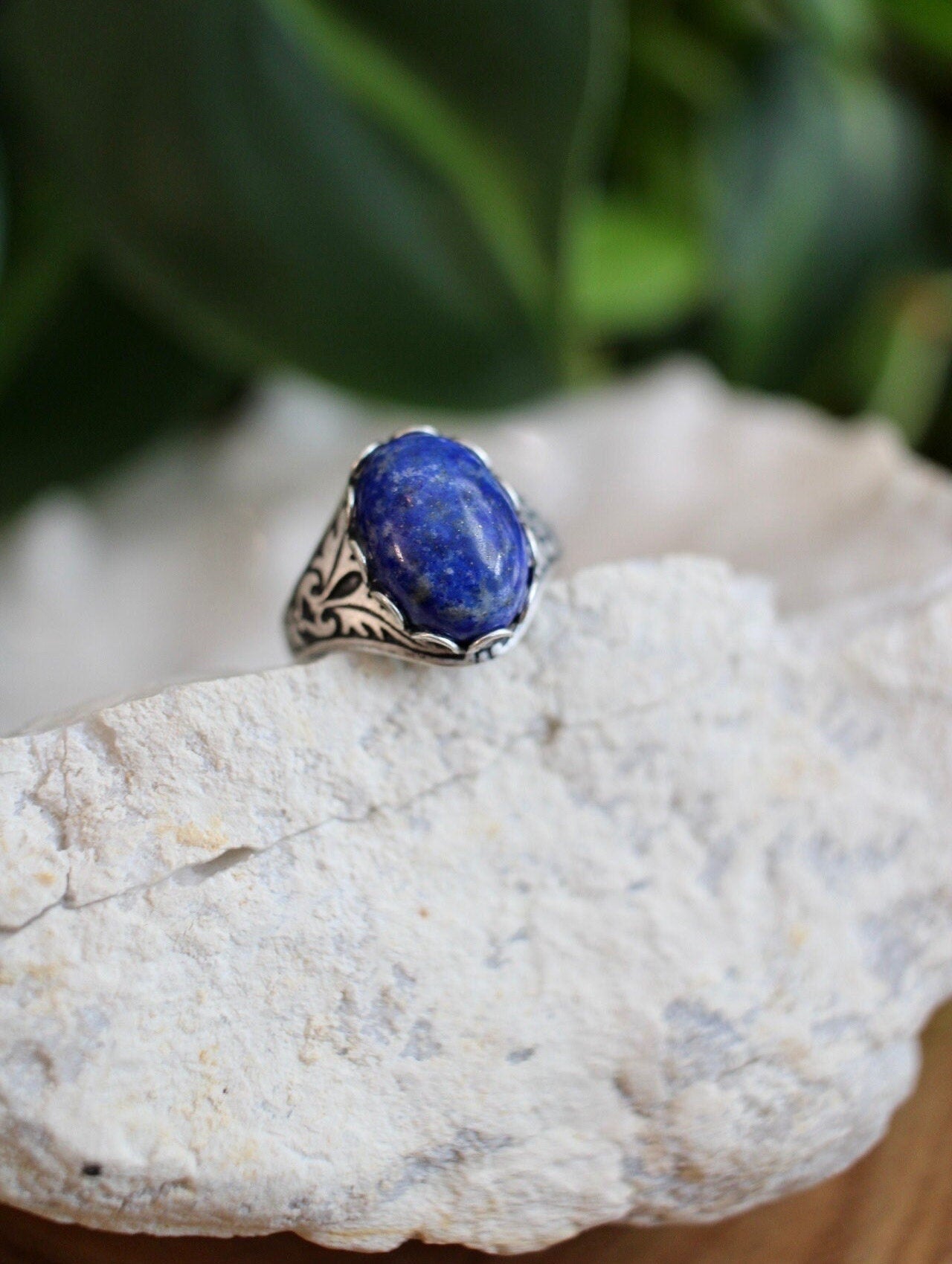 Lapis Lazuli Adjustable Gemstone Ring
