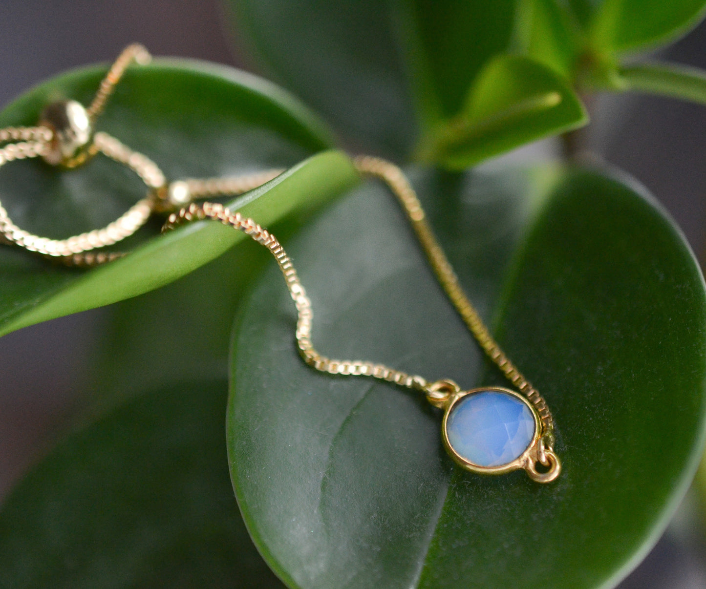 Opalite Gold Minimalist Bracelet