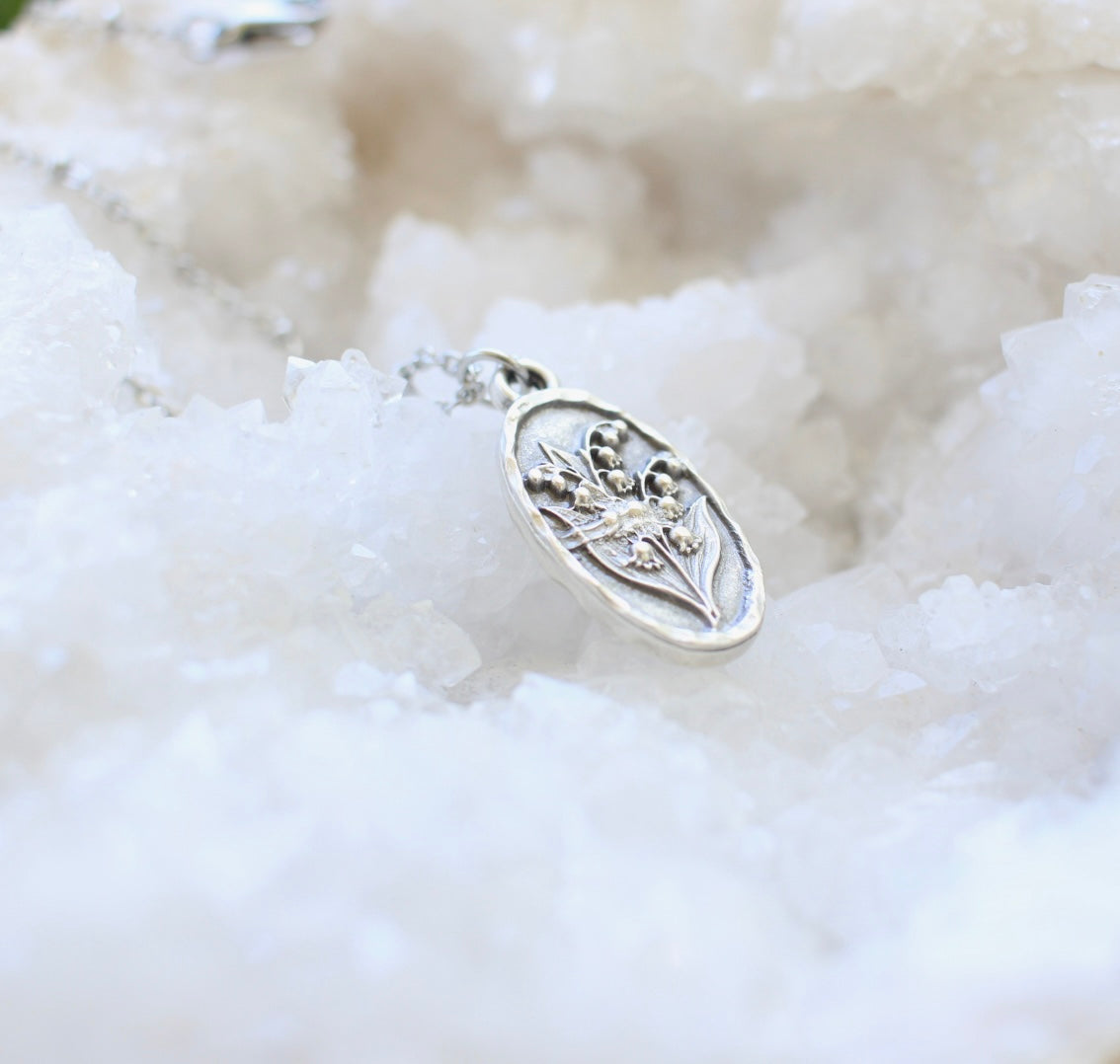 Lily of the Valley Flower Charm Necklace