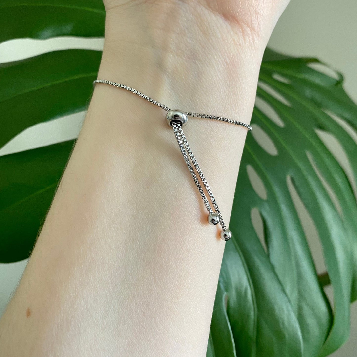 Dainty Amethyst Silver Bracelet