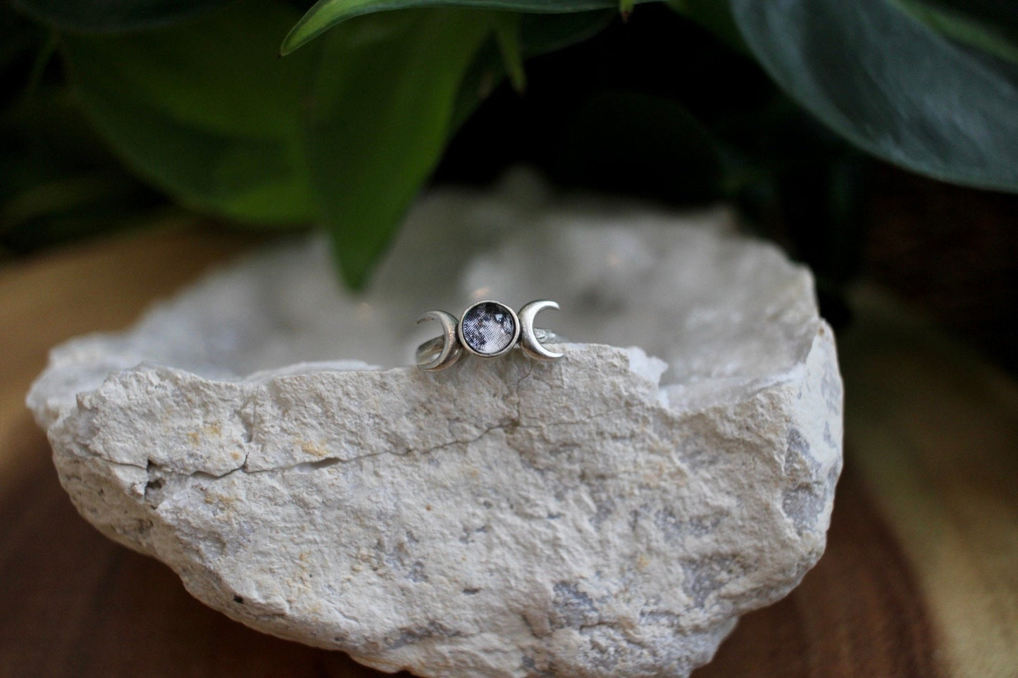 Triple Moon Adjustable Ring