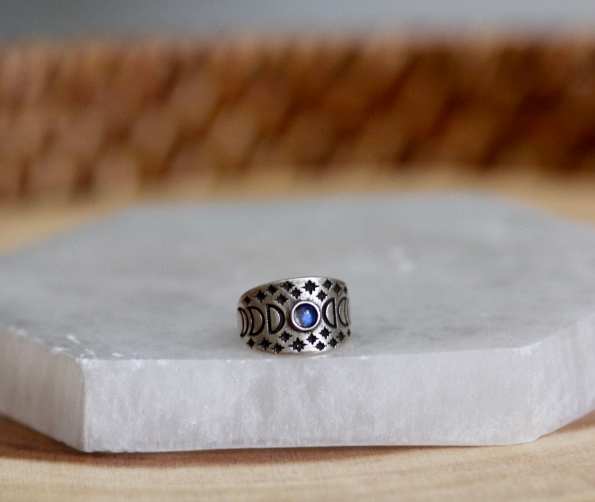 Moonstone Moon Phases Ring