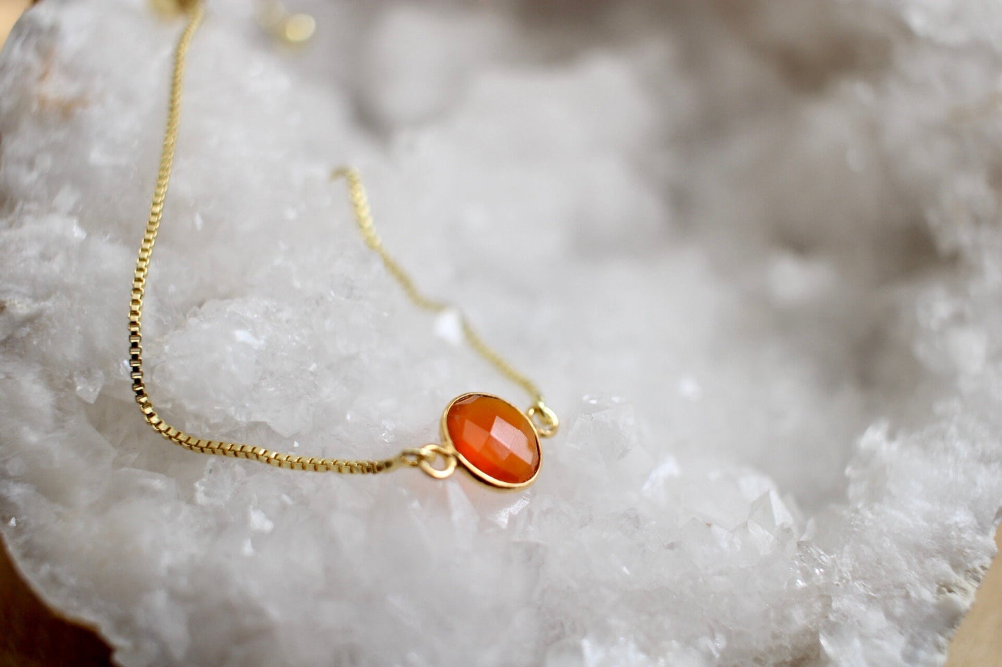 Dainty Carnelian Bracelet