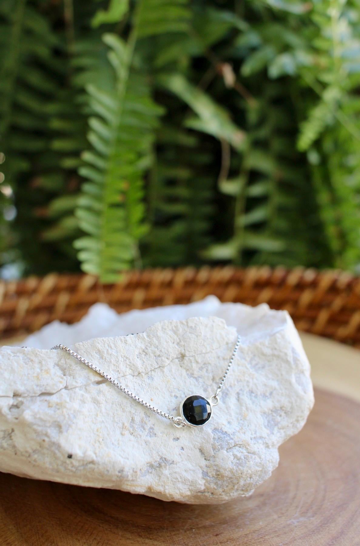 Black Onyx Silver Bracelet