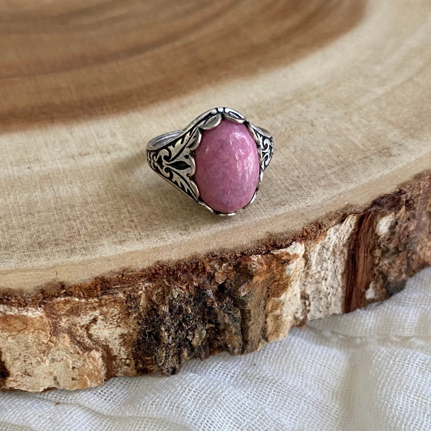 Silver Rhodonite Ring