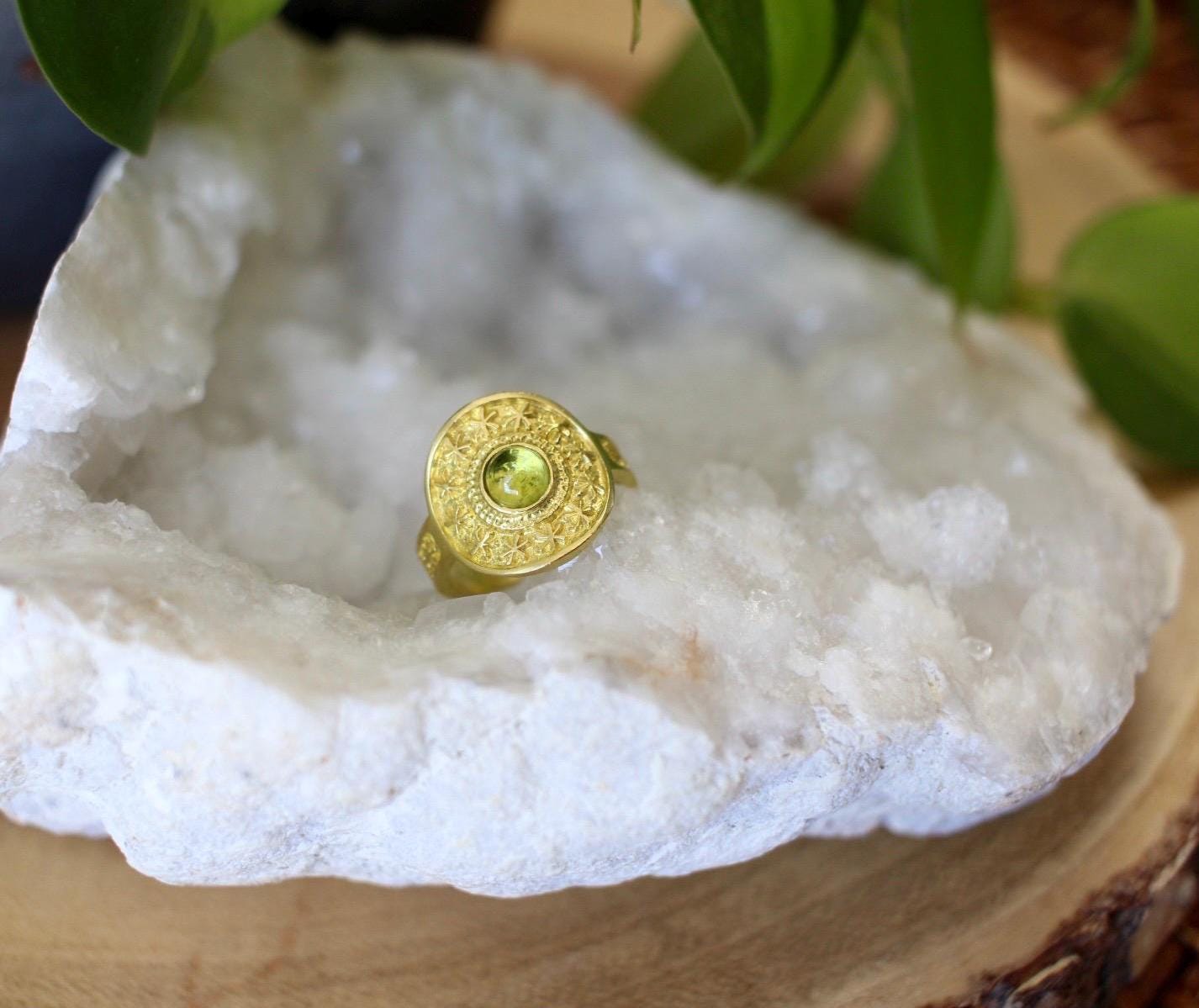 Peridot Statement Ring