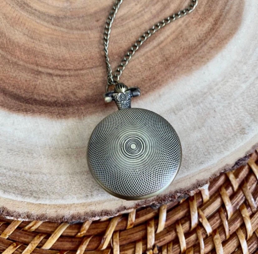 Moon Pocket Watch Necklace
