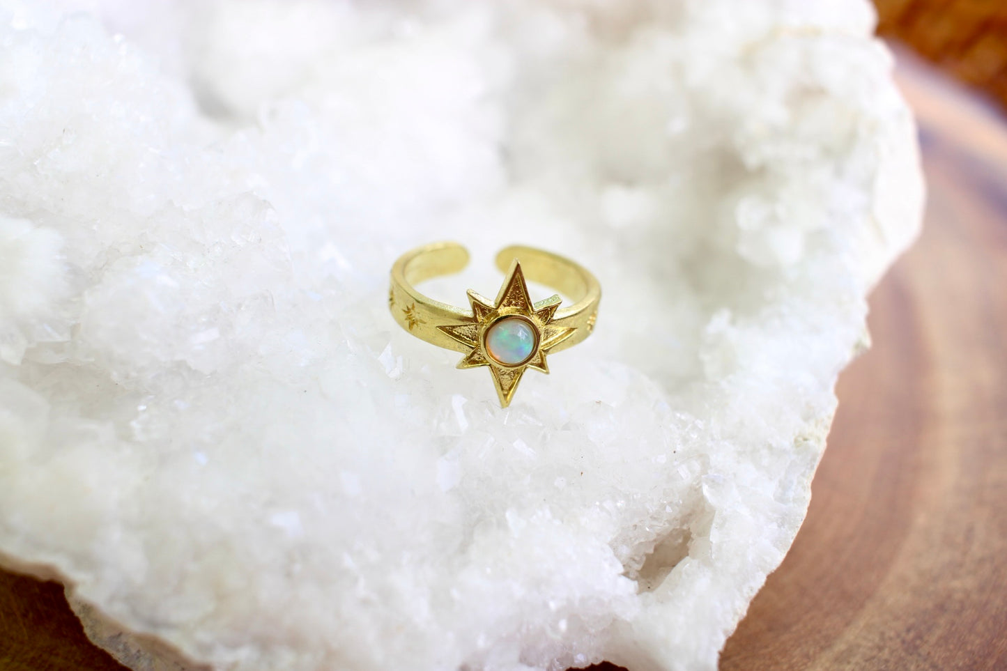 Opal Star Ring