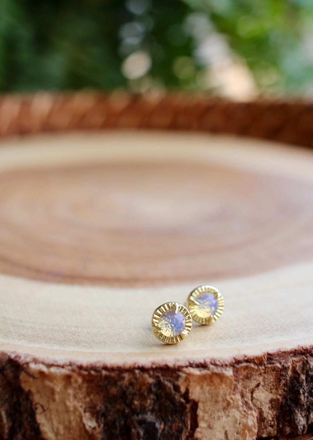 Dainty Opalite Stud Earrings