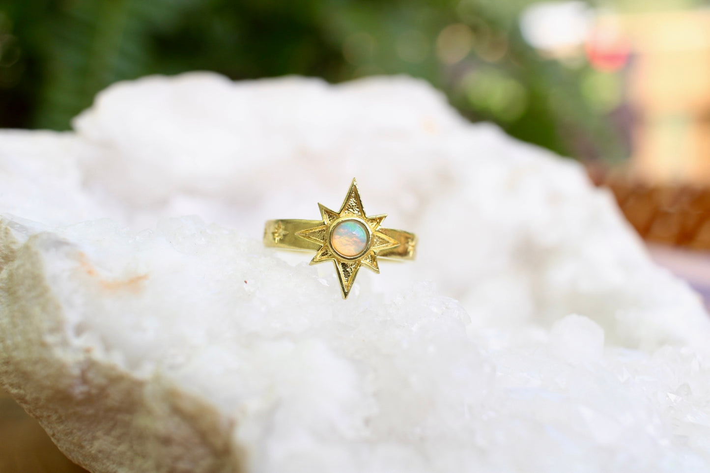 Opal Star Ring