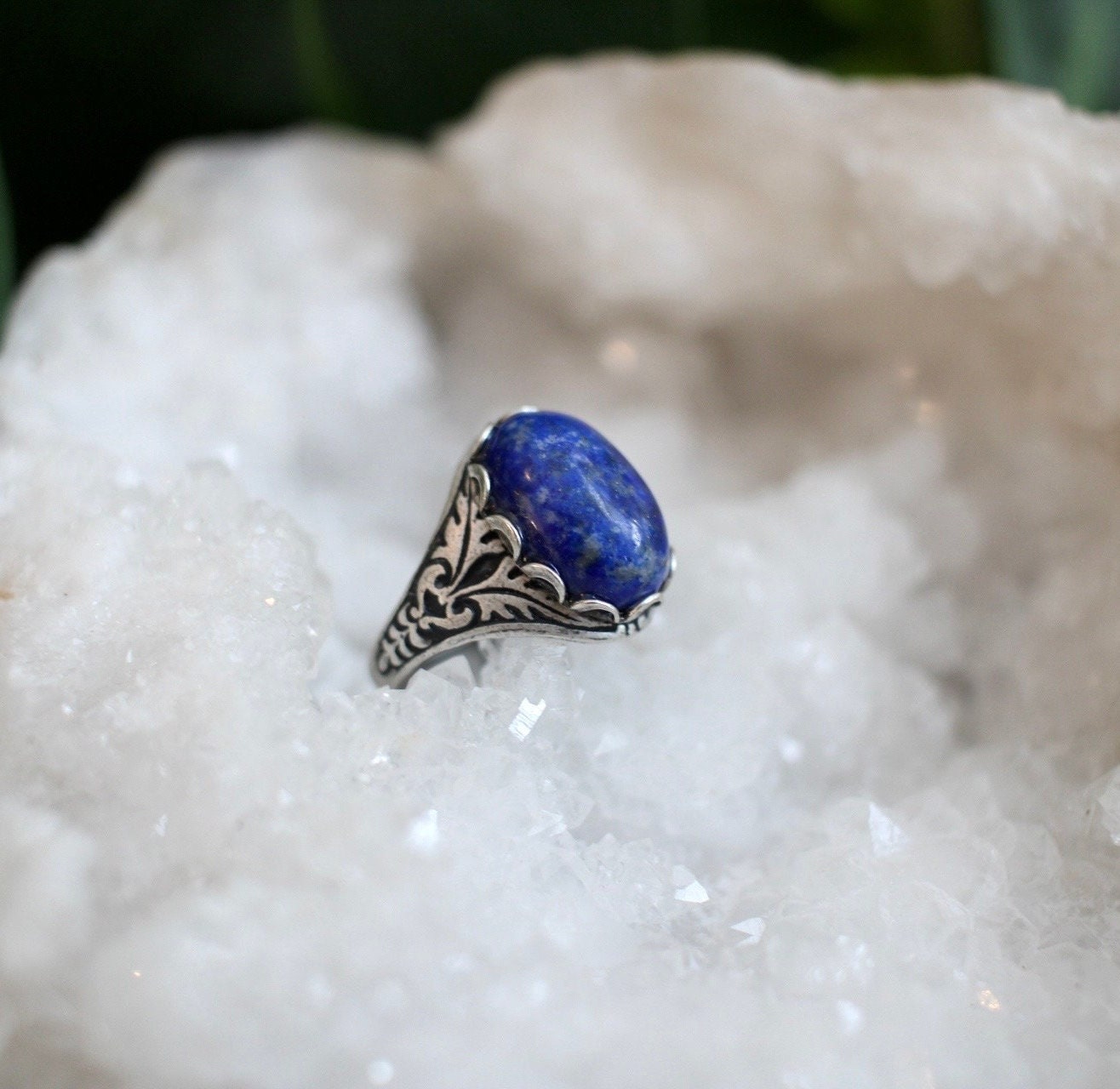 Lapis Lazuli Adjustable Gemstone Ring