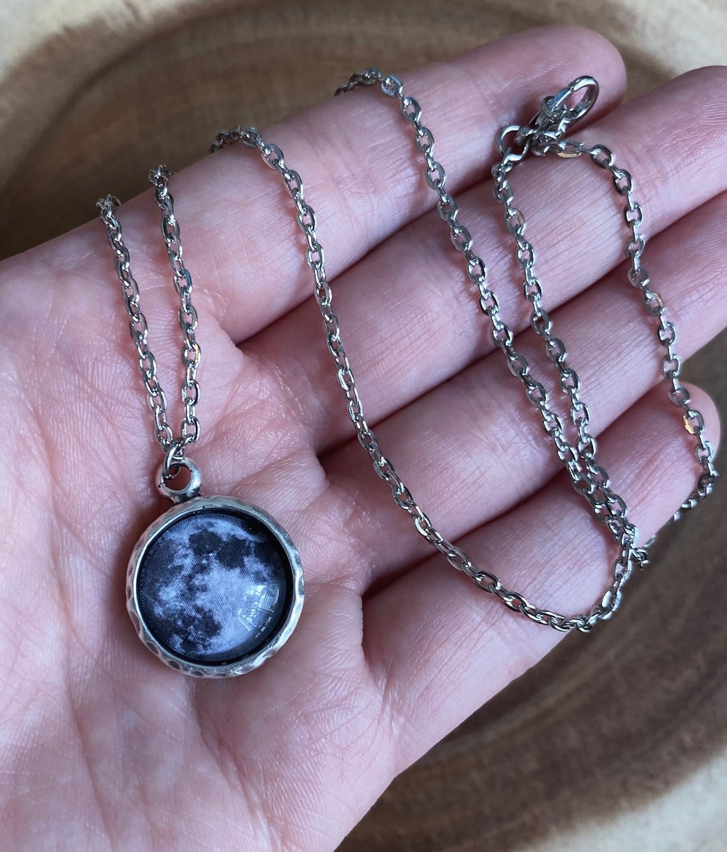 Full Moon Pendant Necklace