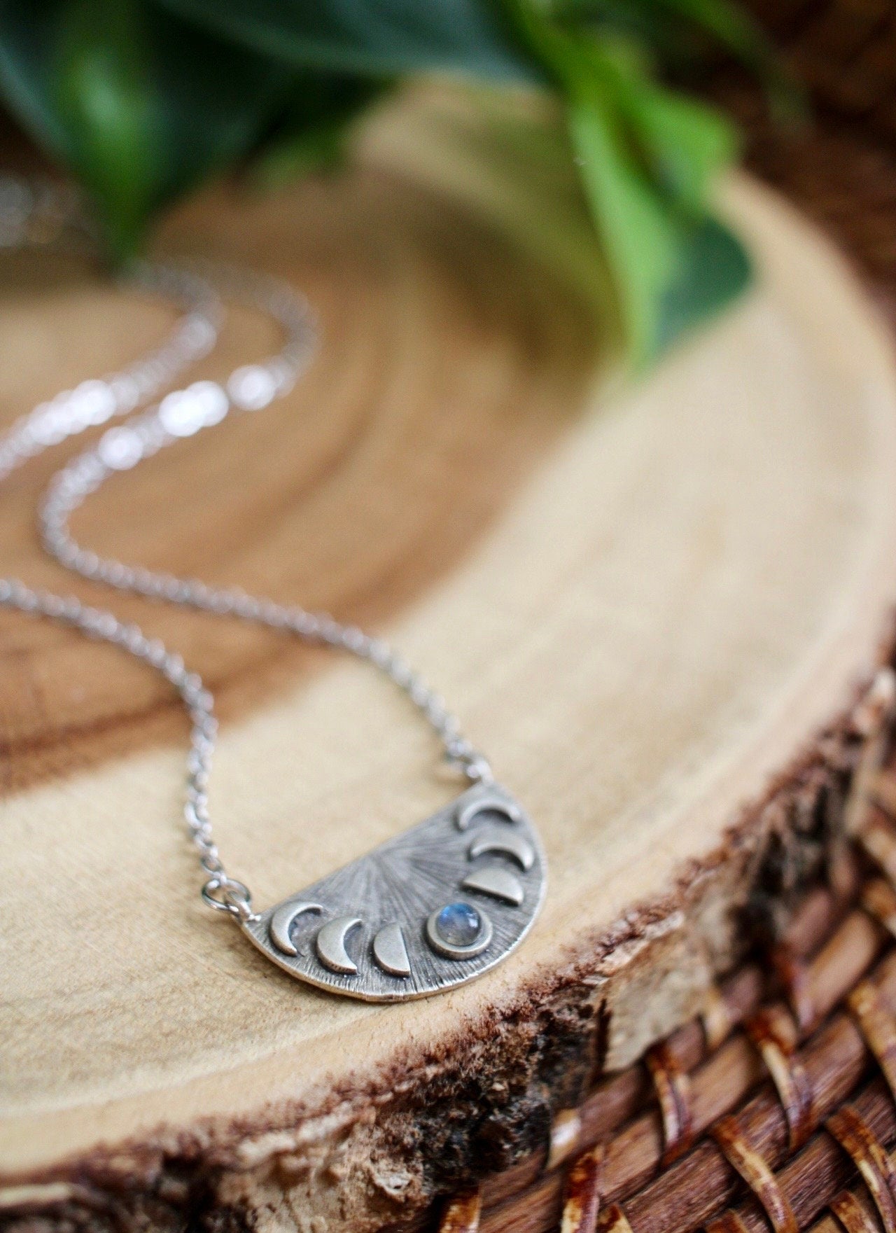 Labradorite Moon Phase Necklace
