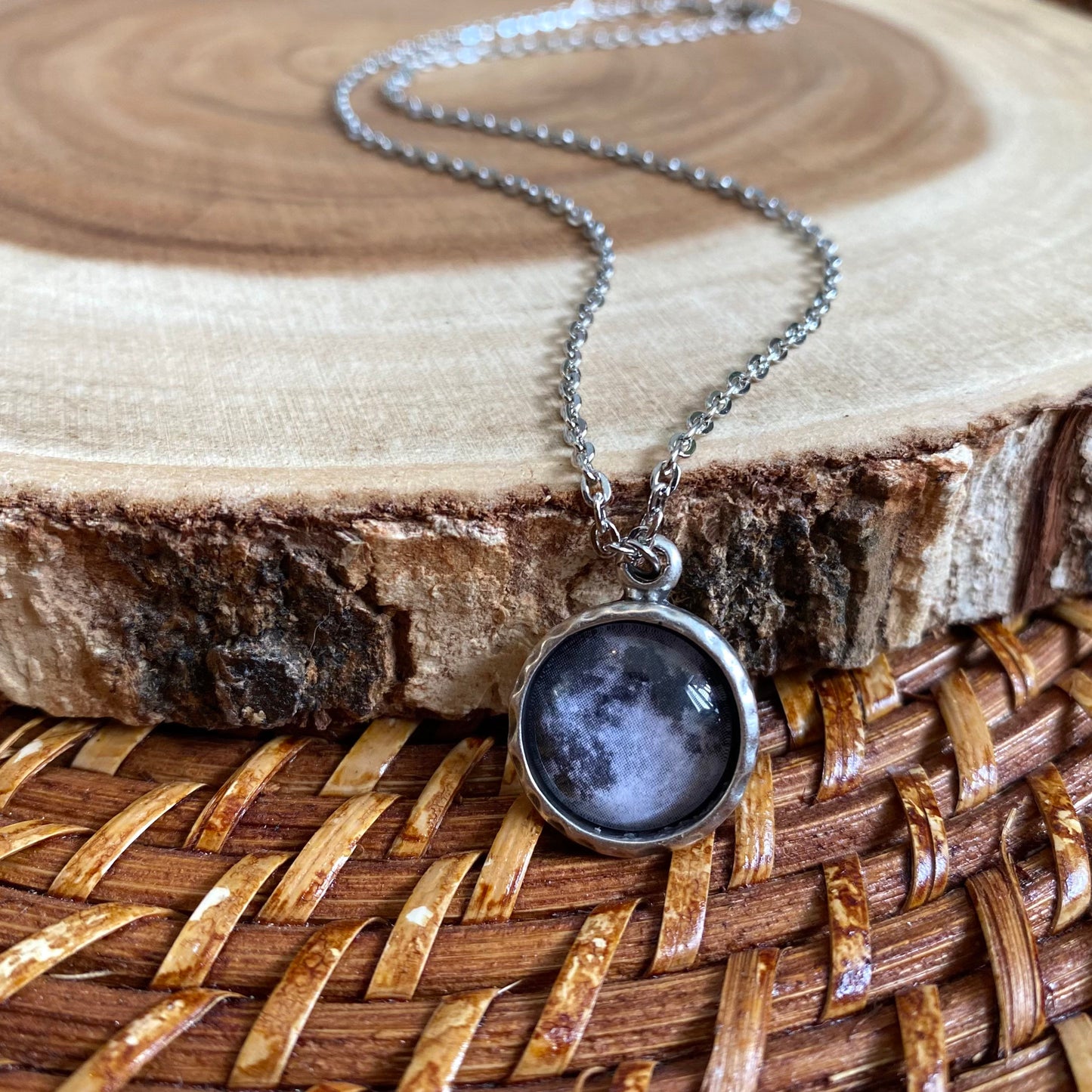 Full Moon Pendant Necklace