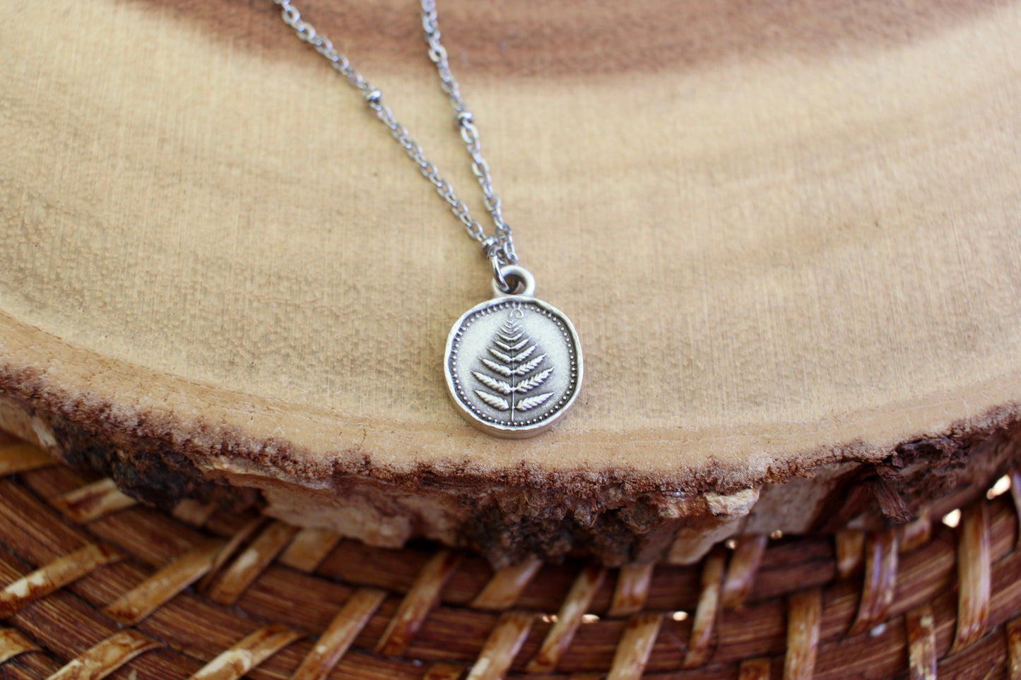 Dainty Fern Charm Necklace