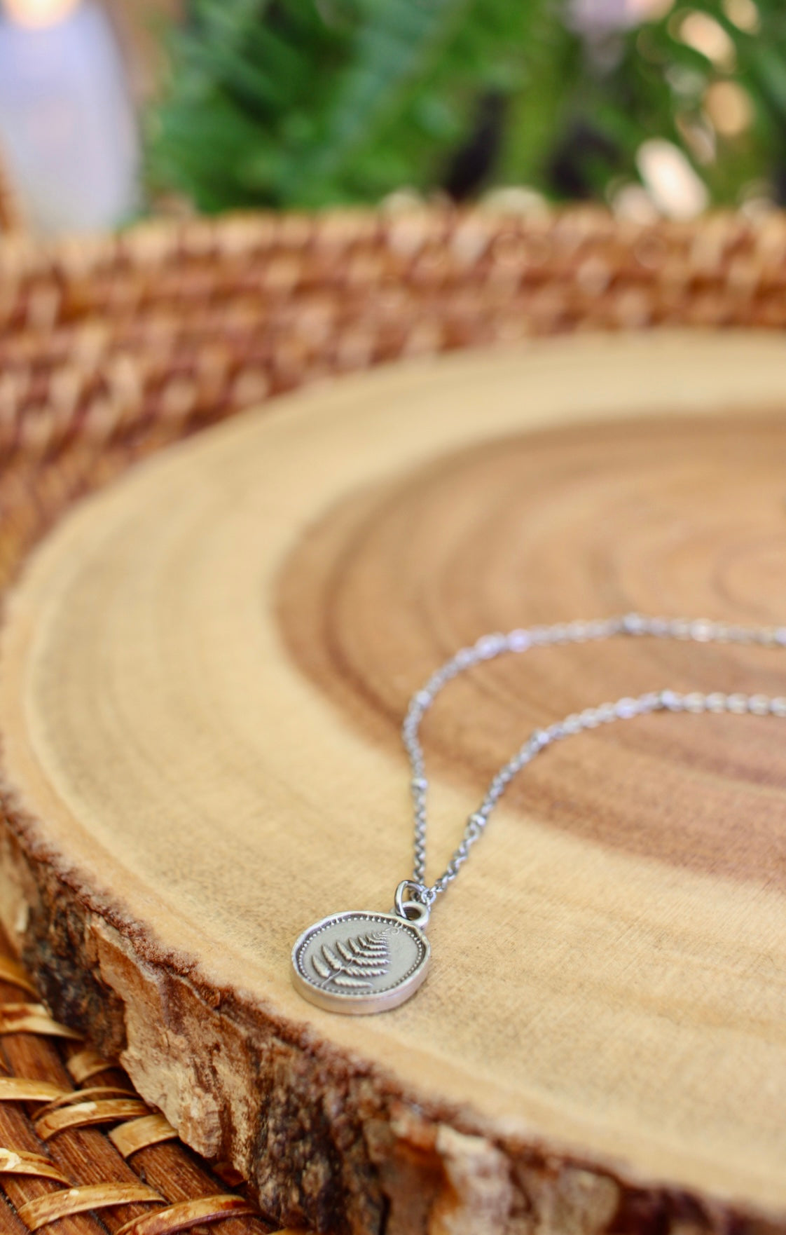 Dainty Fern Charm Necklace