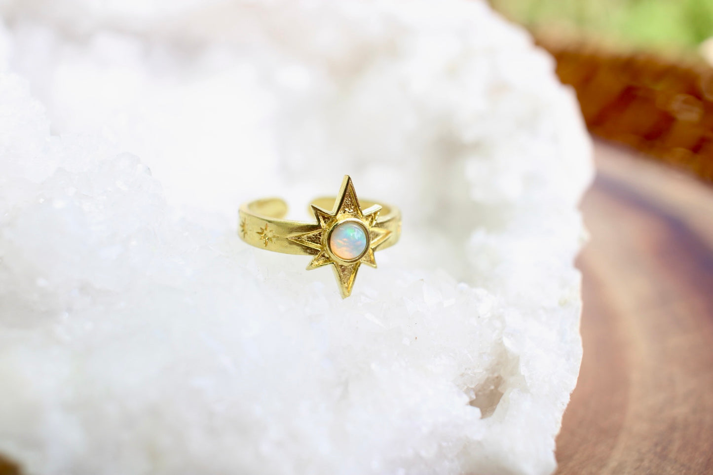 Opal Star Ring