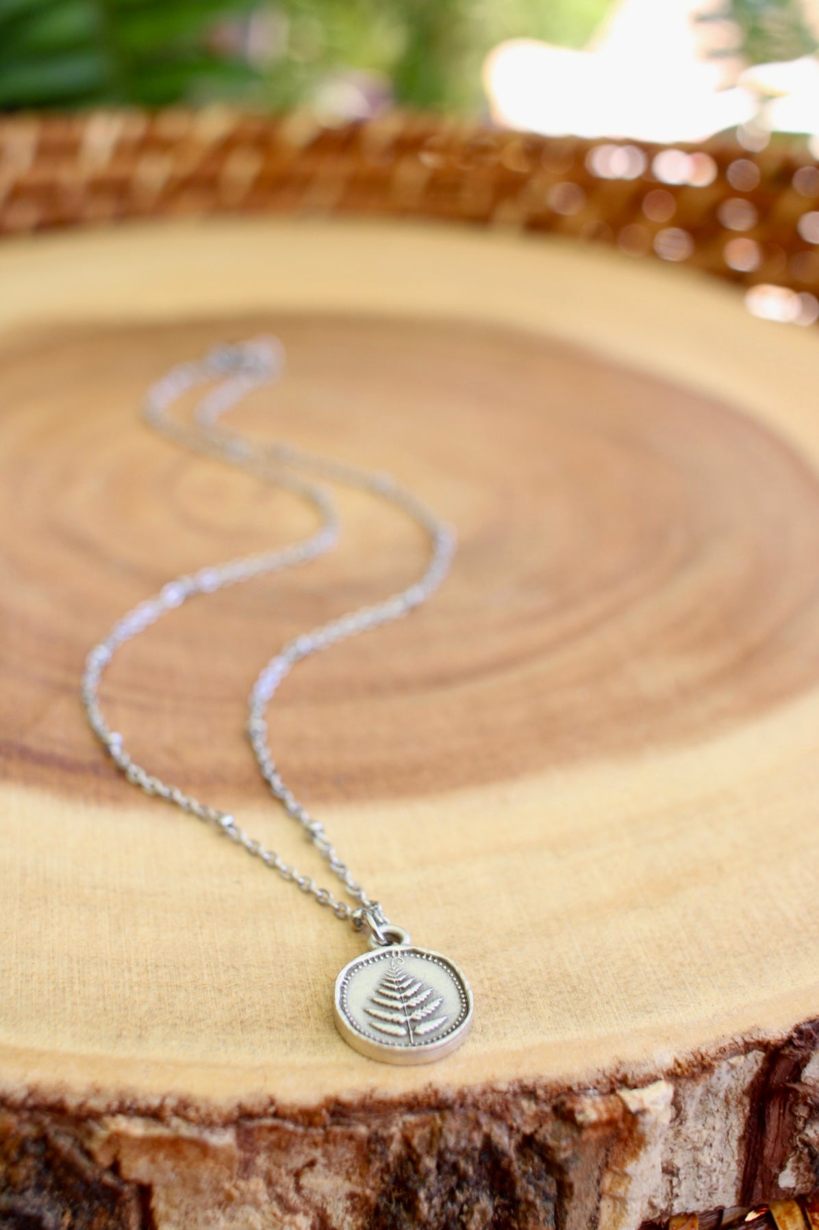 Dainty Fern Charm Necklace