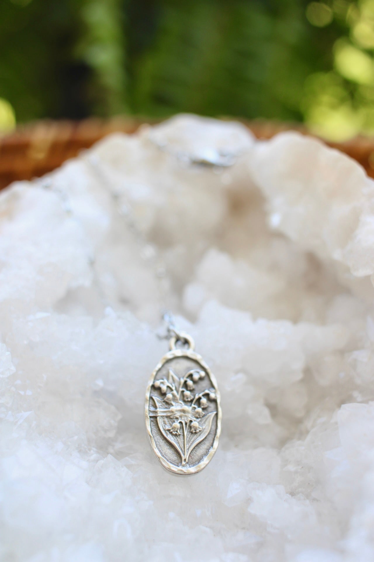 Lily of the Valley Flower Charm Necklace