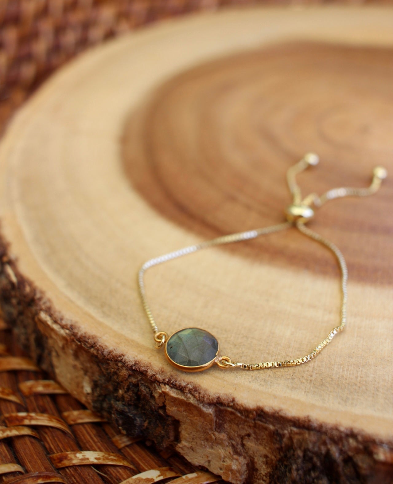 Gold Labradorite Bracelet
