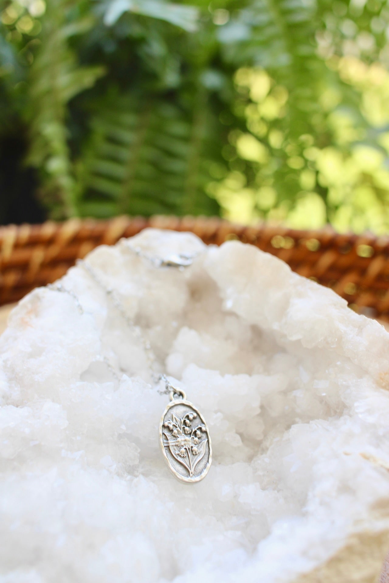 Lily of the Valley Flower Charm Necklace