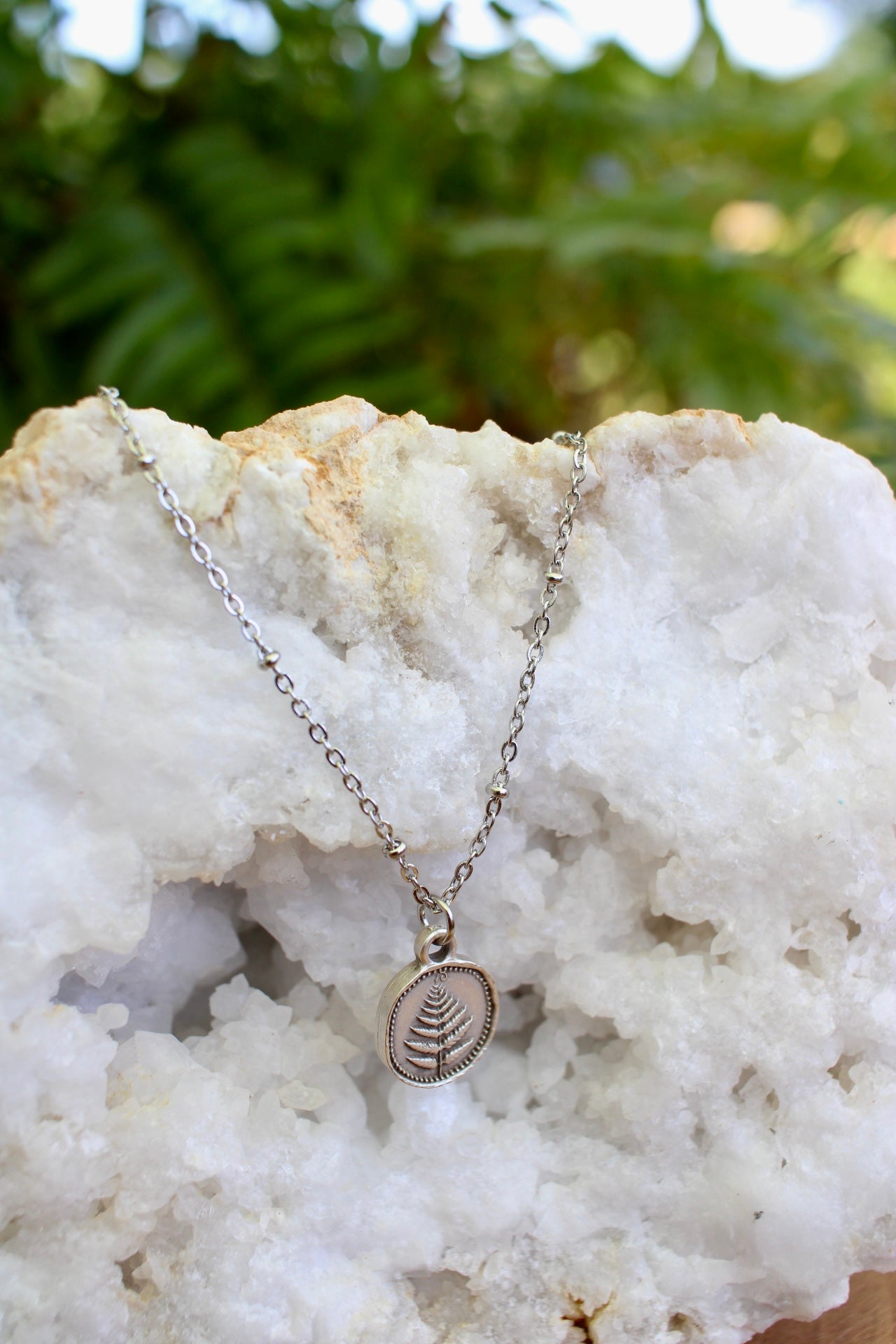 Dainty Fern Charm Necklace