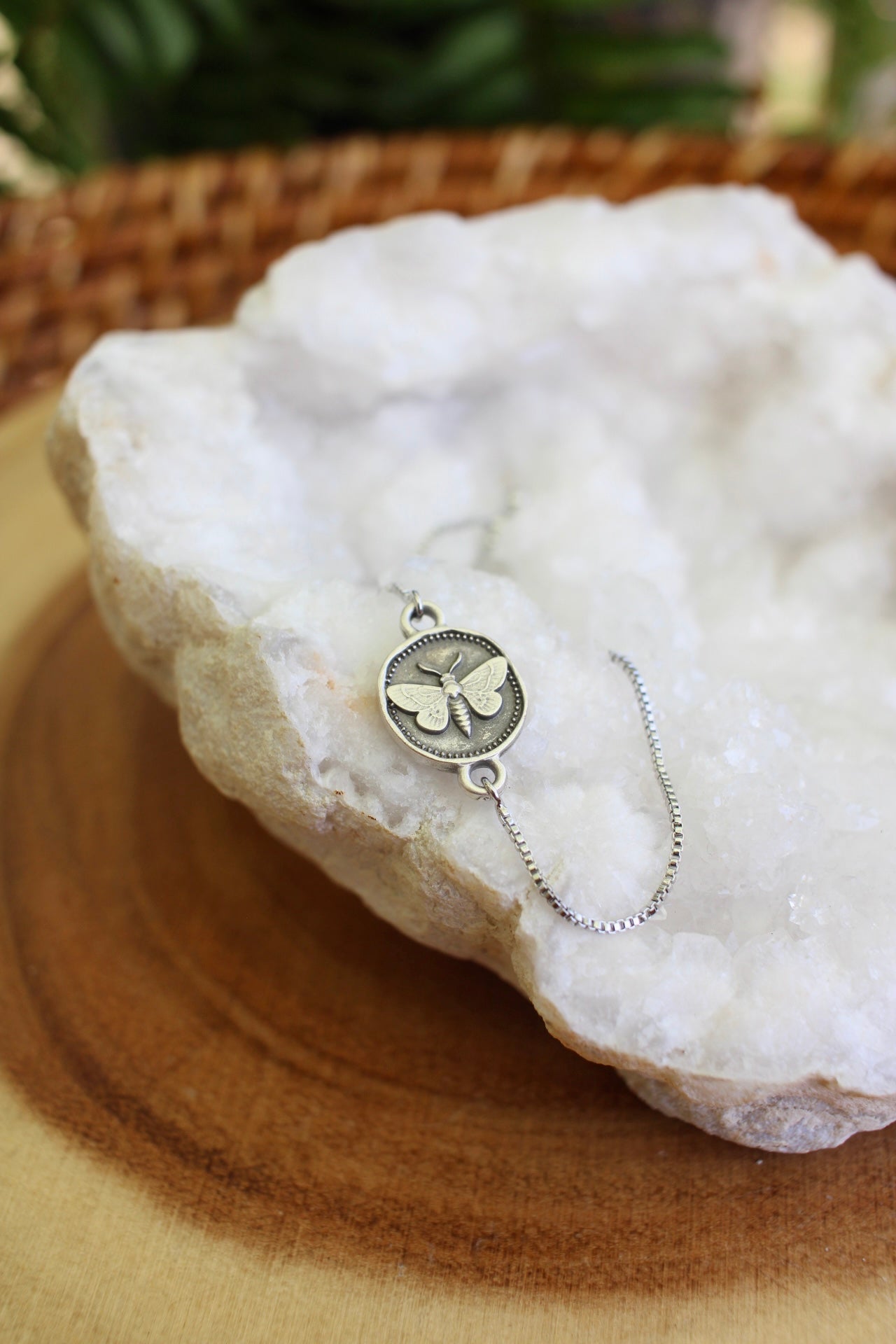 Dainty Moth Bracelet