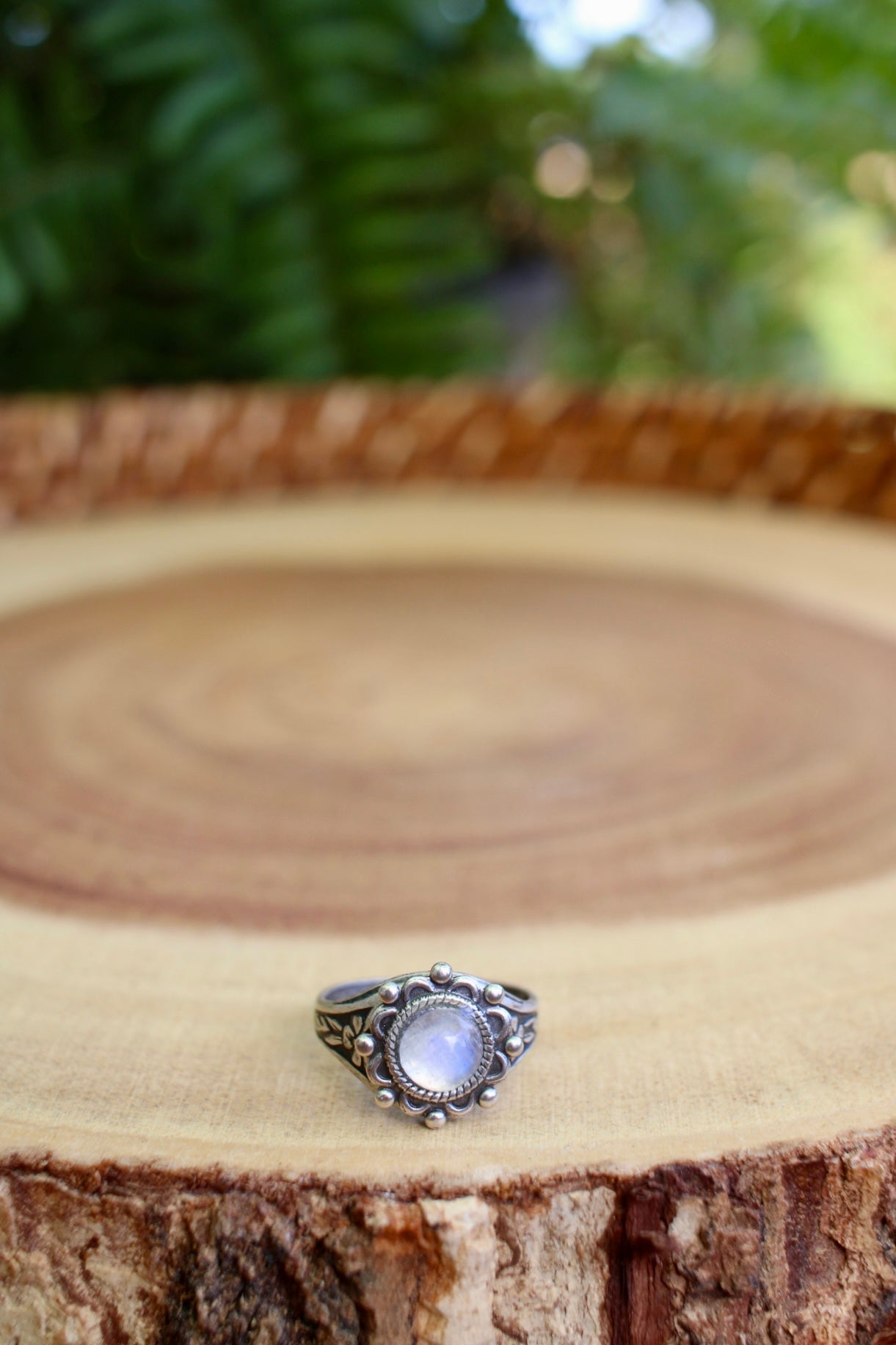 Moonstone Adjustable Gemstone Ring