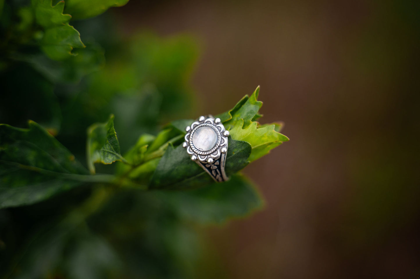 Moonstone Adjustable Gemstone Ring