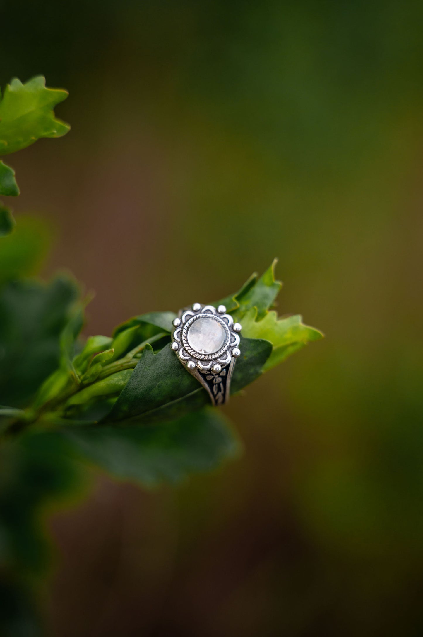 Moonstone Adjustable Gemstone Ring