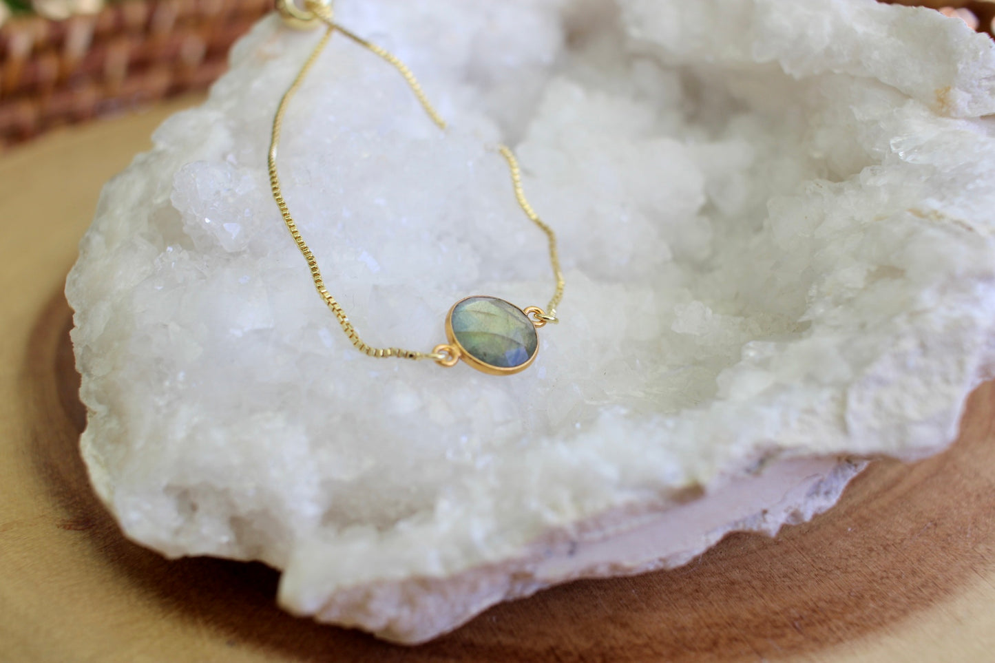 Gold Labradorite Bracelet