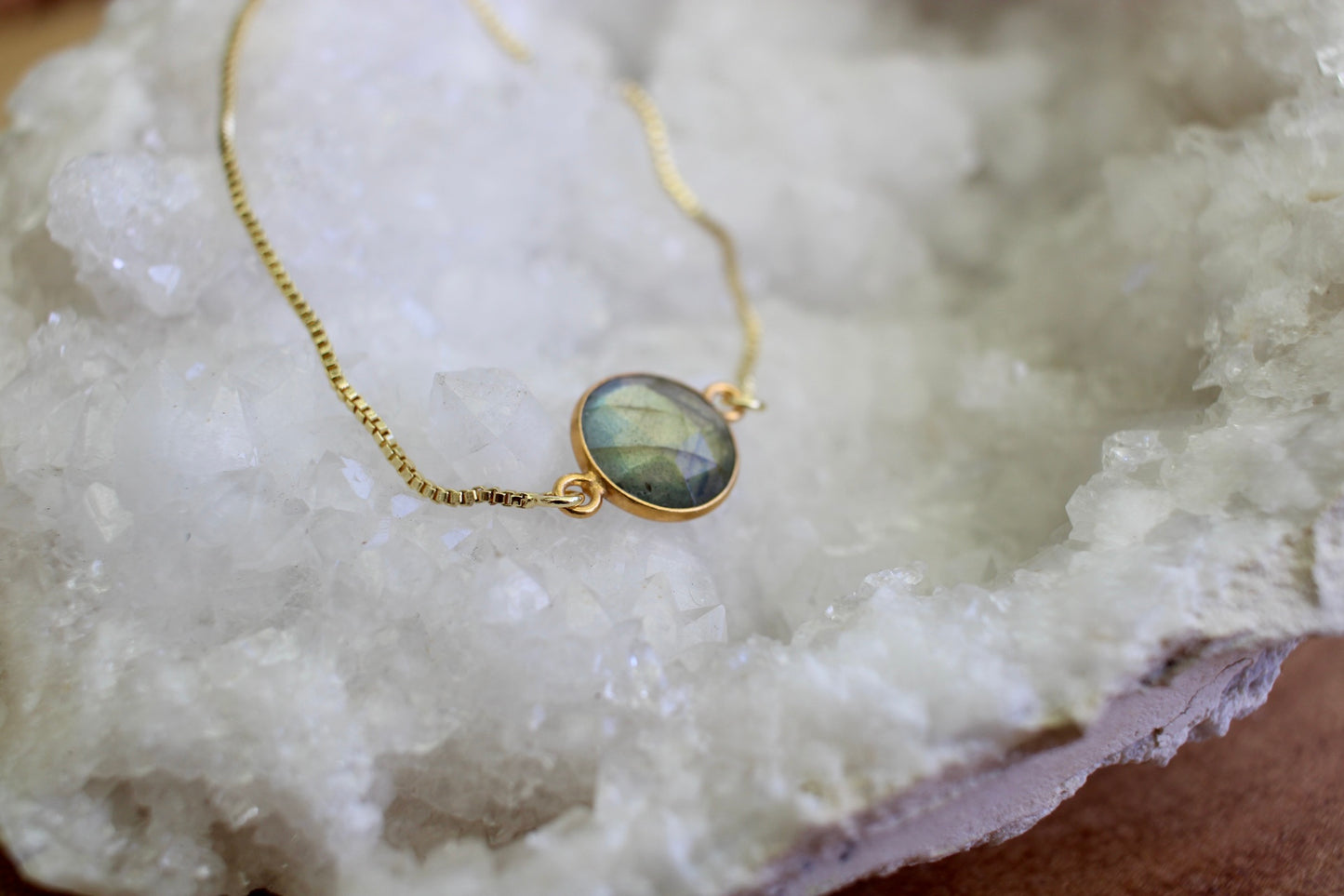 Gold Labradorite Bracelet