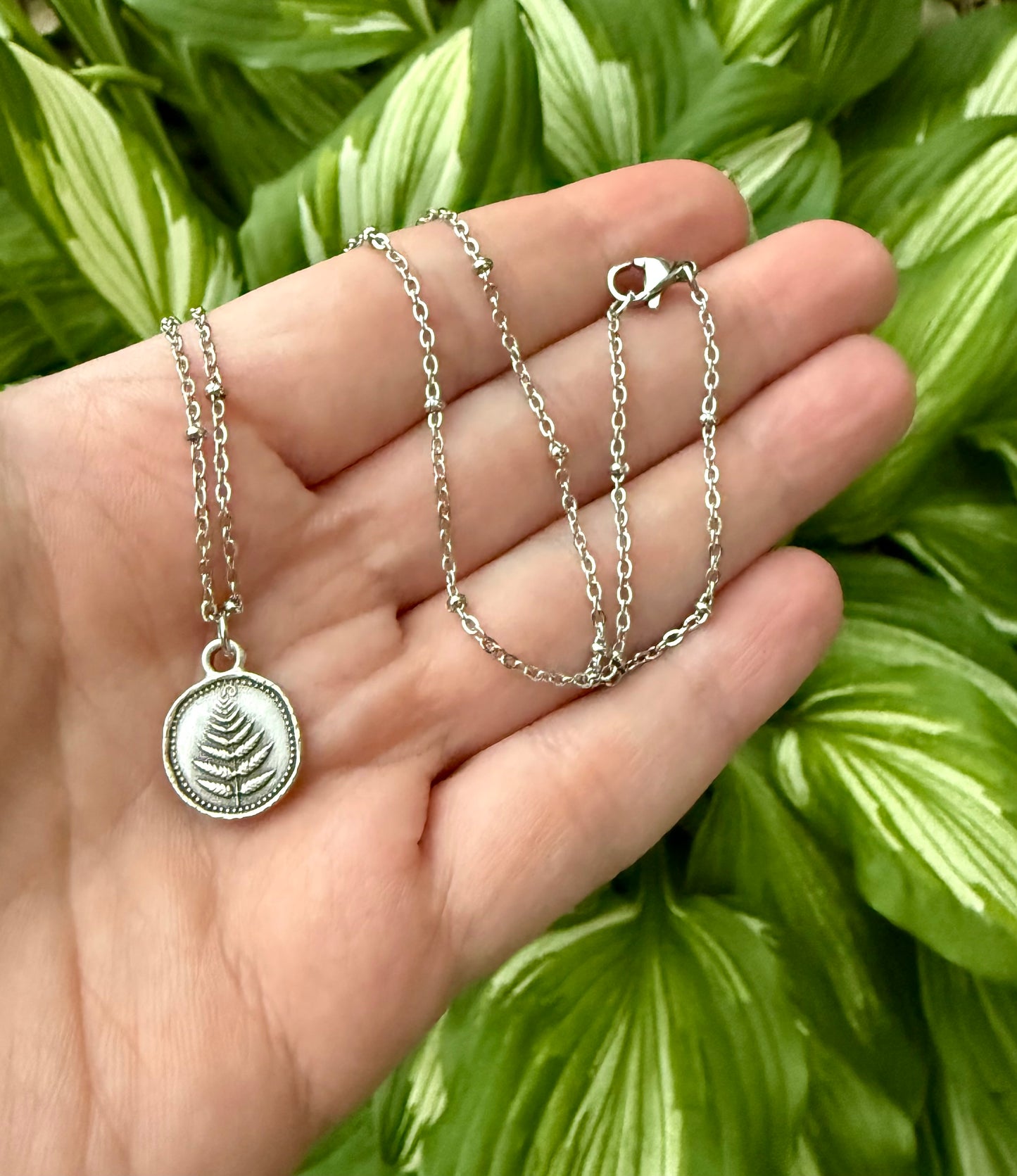 Dainty Fern Charm Necklace