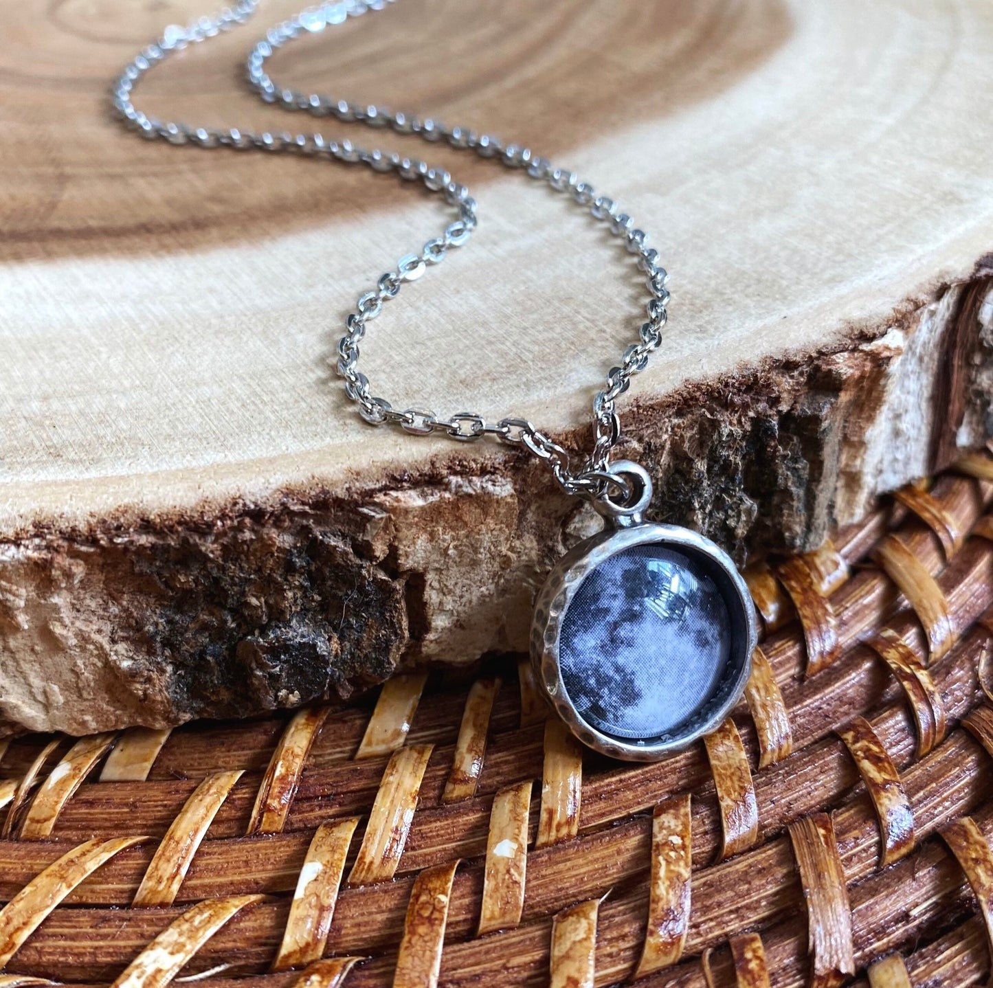 Full Moon Pendant Necklace