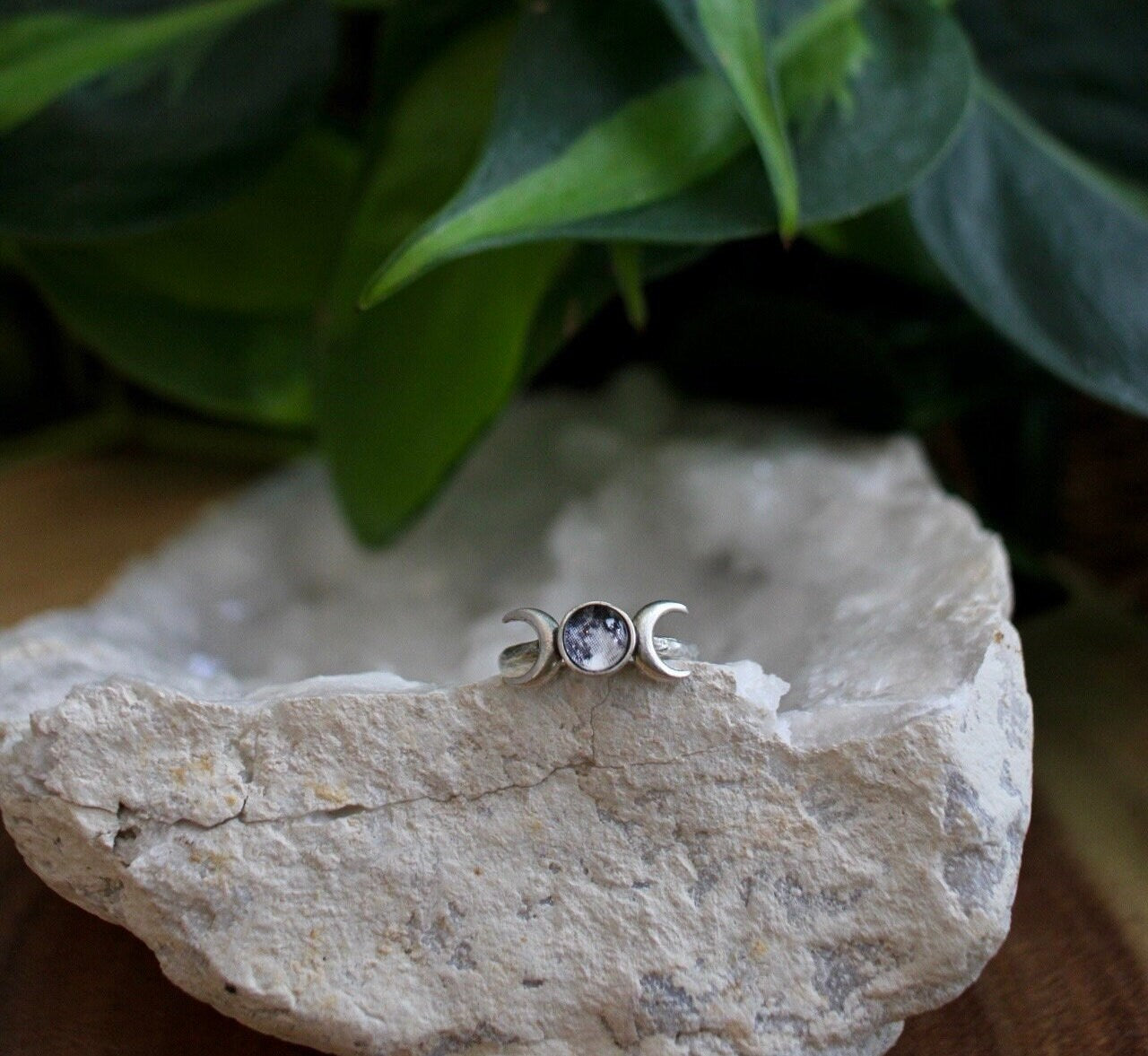 Triple Moon Adjustable Ring