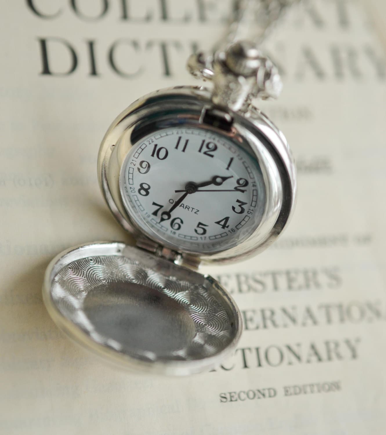World Map Pocket Watch Necklace