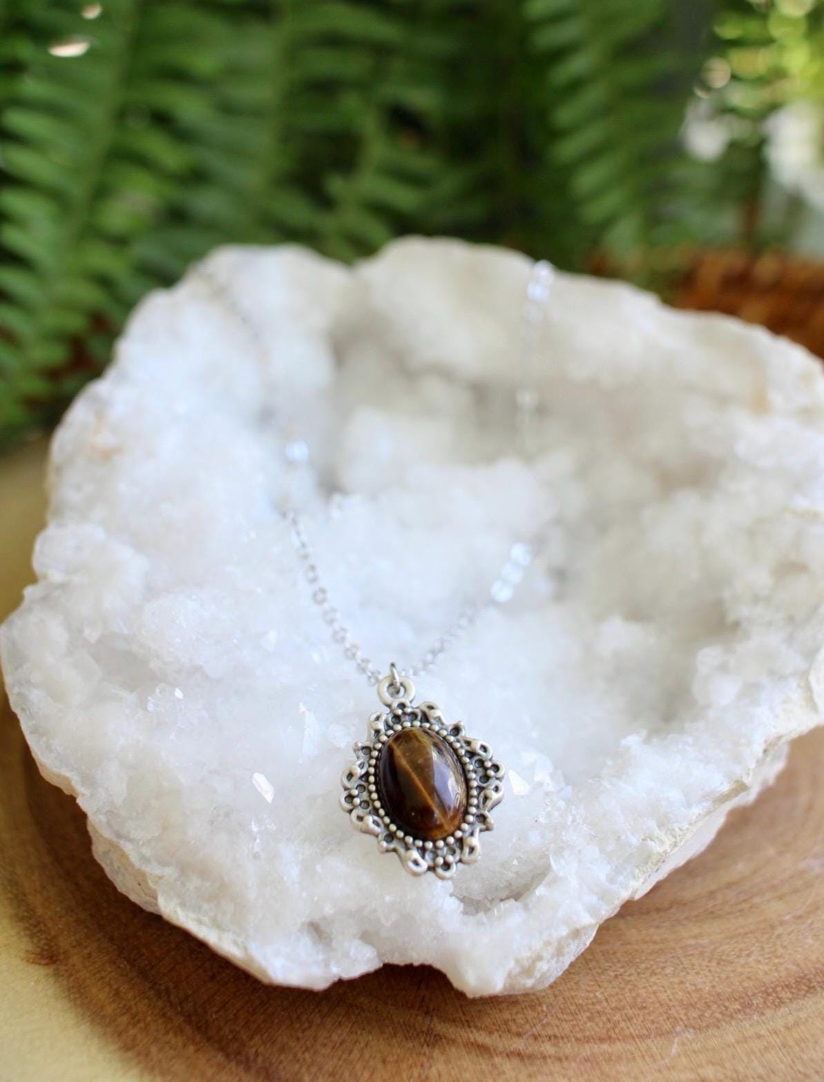 Tigers Eye Boho Pendant Necklace