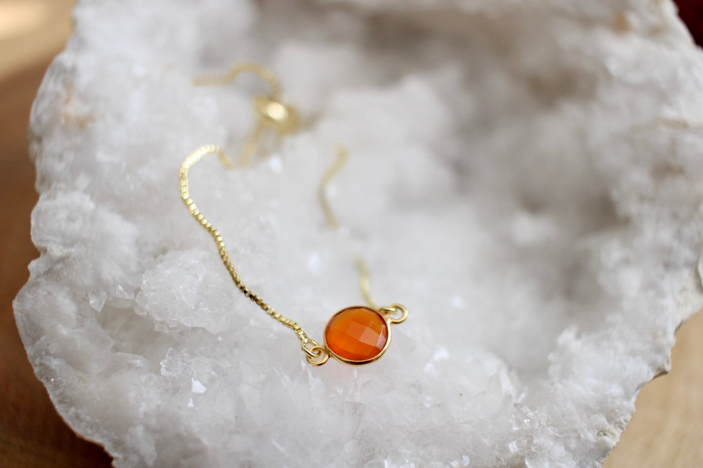 Dainty Carnelian Bracelet