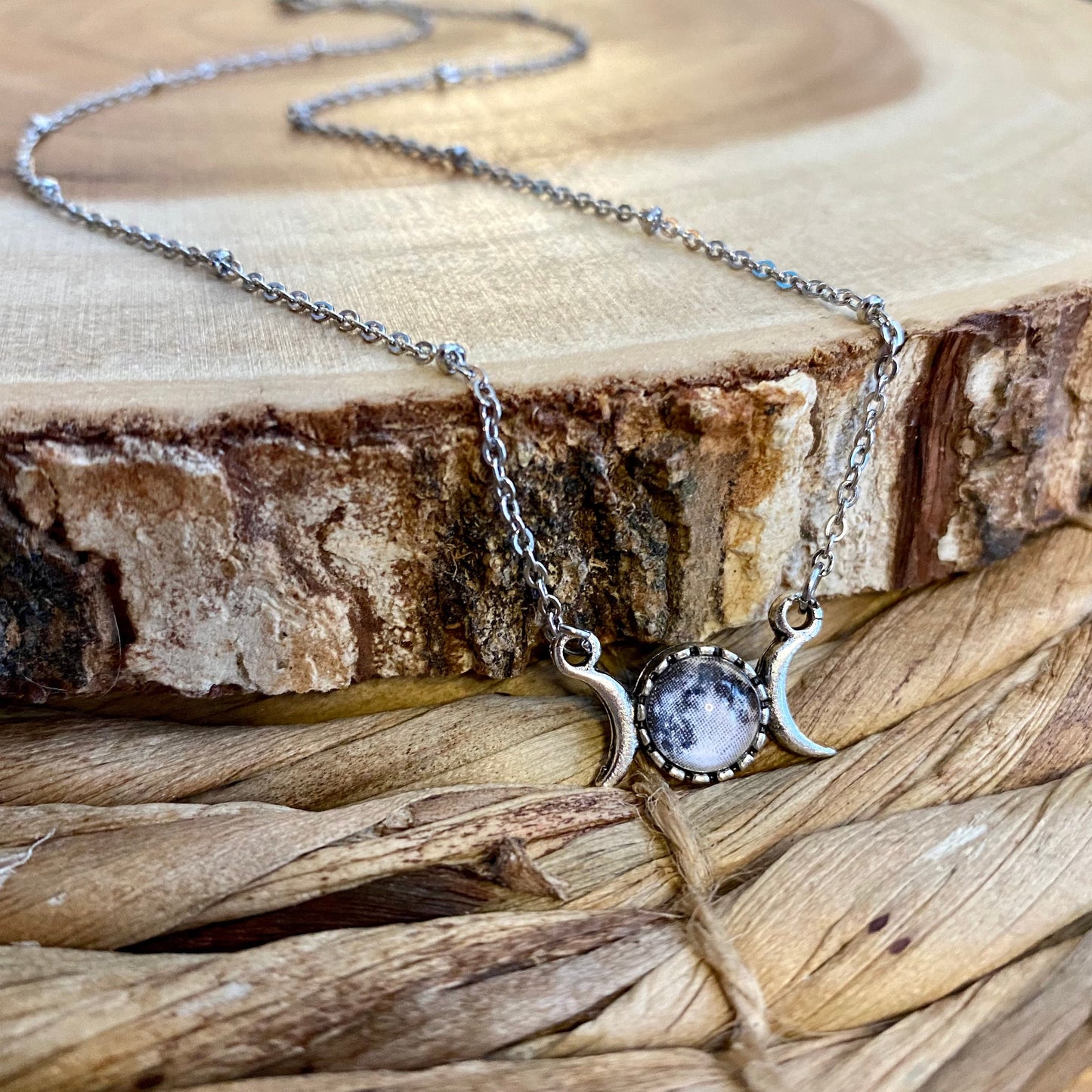 Dainty Triple Moon Necklace