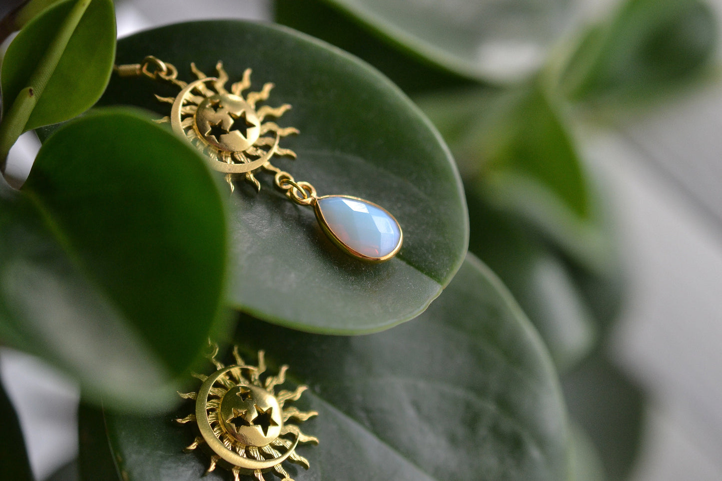 Opalite Celestial Dangle Earrings