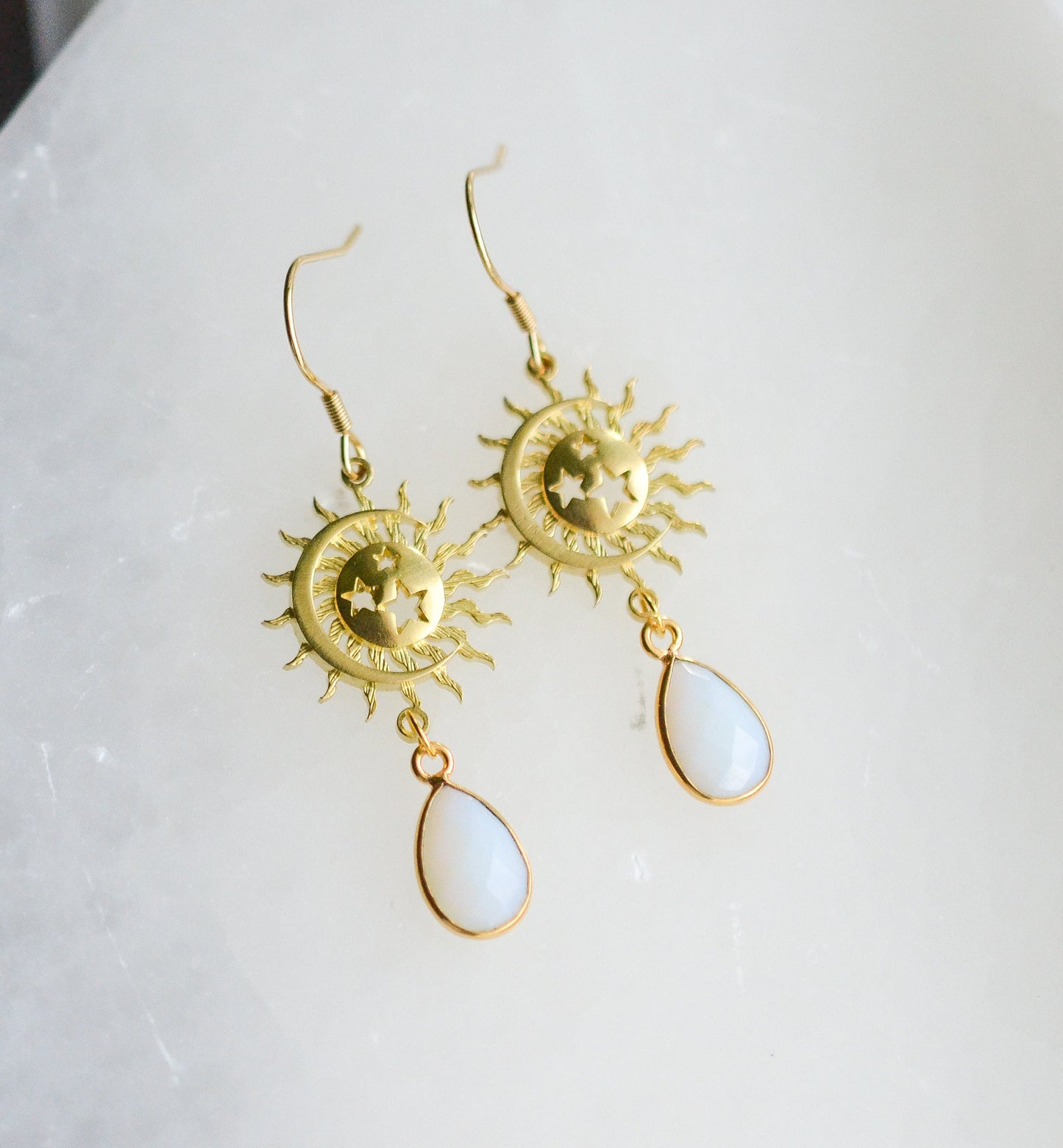 Opalite Celestial Dangle Earrings